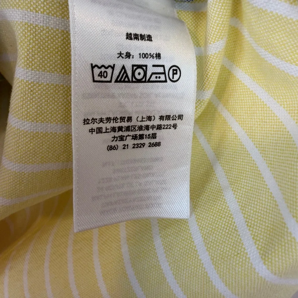 Polo Ralph Lauren Mens Classic Fit Colorblock Striped Oxford Shirt Multi Small